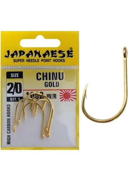 Japanese Chinu Gold Carbon 1002 Iğne Japanese Chinu Gold Carbon 1002 Iğne - No:2/0