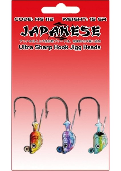 Japanese Jig Head Seti Seti HG112 Japanese Jig Head Seti Seti HG112 (3 Adet) - 11 gr