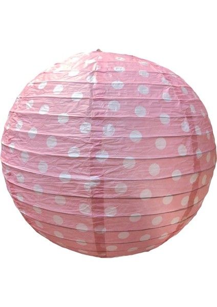 Kağıt Fener (Pembe Puantiyeli)