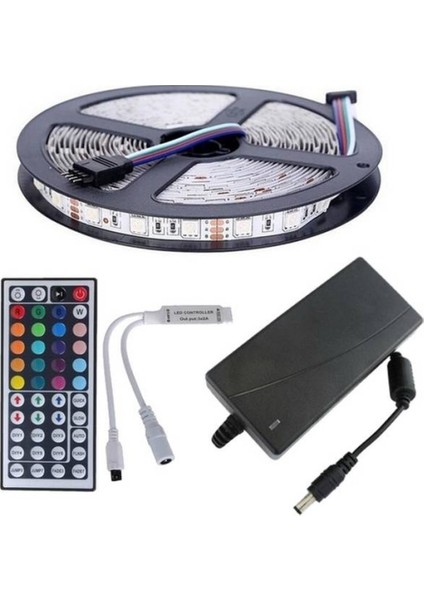 Şerit LED Rgb 44 Tuşlu Kumandalı 5050 Smd 5 Metre 3 Çip