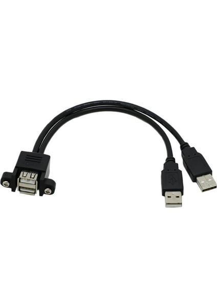 2x USB A Erkek To 2x USB A Dişi Panel Tipi Kablo - 30CM