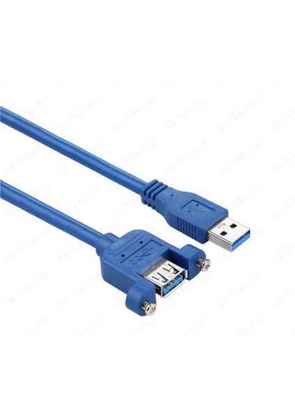 USB 3.0 Panel Tipi Erkek Dişi Uzatma Kablosu - Panel Mount - 30CM