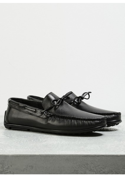 Deri Siyah Erkek Loafer SILVES