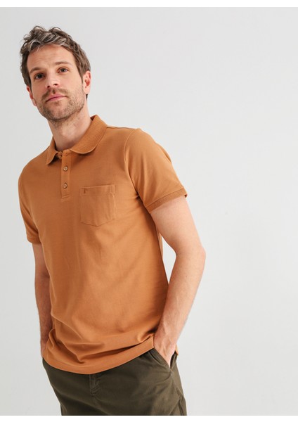 Düz Deve Tüyü Erkek Polo T-Shirt cm Nobro K Ceplı modelleri