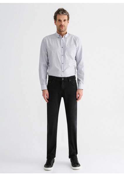Siyah Erkek Normal Slim Fit Denim Pantolon AKA 3 fiyatları