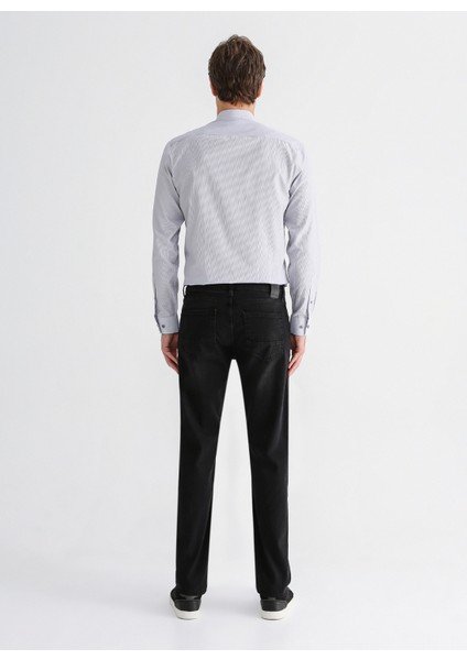 Siyah Erkek Normal Slim Fit Denim Pantolon AKA 3 indirimleri