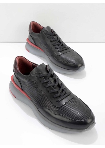 Siyah Leather Erkek Sneaker E01556925003