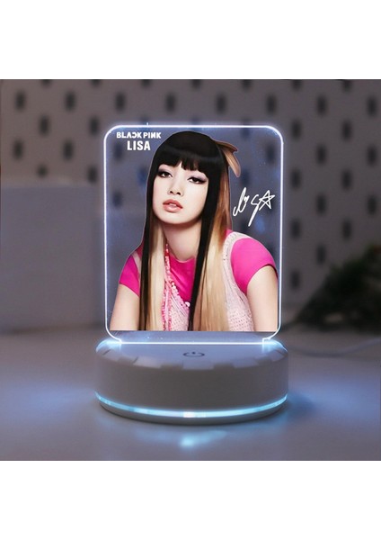 Kpop Black Pınk Lısa LED Akrilik Gece Lambası (Yurt Dışından)