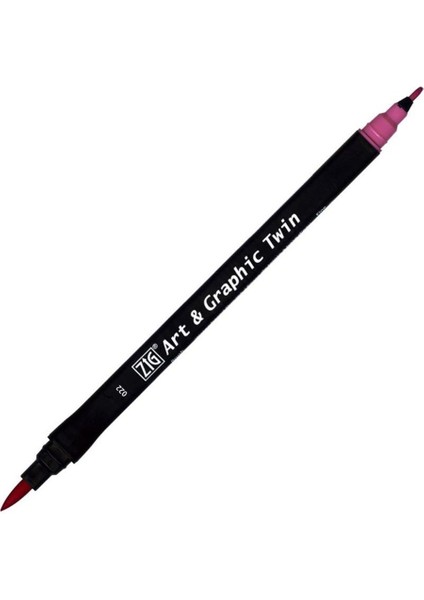 Art&graphic Twin Çift Uçlu Keçe Grafik Kalemi 22 Dark Pink