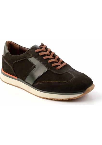 Haki Nubuk Leather Erkek Sneaker E01556090801