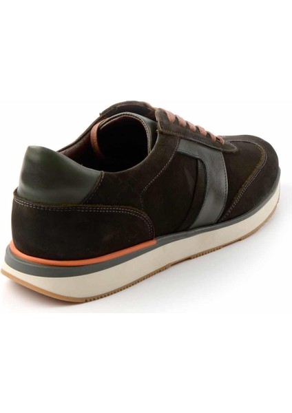 Haki Nubuk Leather Erkek Sneaker E01556090801