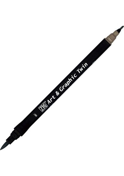 Art&graphic Twin Çift Uçlu Keçe Grafik Kalemi 87 Gray Brown