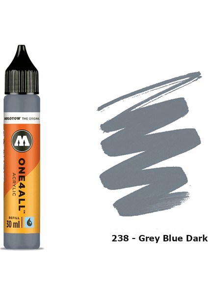 Akrilik Refill 30ML N:238 Grey Blue Dark