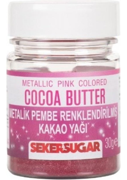 Metalik Pembe Yenilebilir Kakao Yağı 30 gr