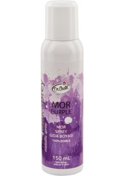 Mor Metalik Sprey Gıda Boyası 150 ml