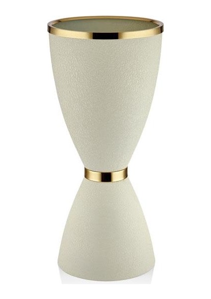 Seta Textured Cream Gold Konik Saksı/dekor 75CM