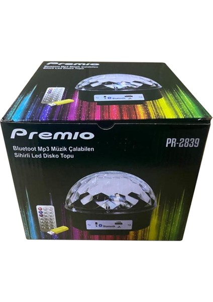 PREMİO PR-2839 USB/MP3/BLUEOOTH/UK SİHİRLİ LED DİSKO TOPU