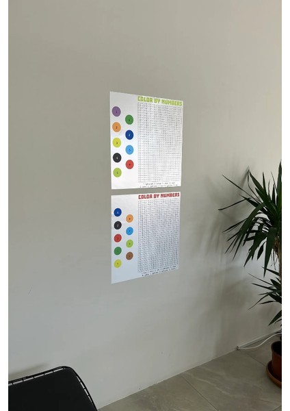 Statik Tutunma Özelliği Boyama Çalışması 2'li (Kutu Boyama) 50X50