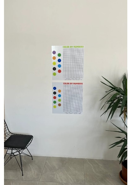 Statik Tutunma Özelliği Boyama Çalışması 2'li (Kutu Boyama) 50X50