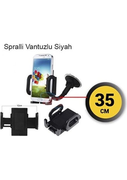 Telefon Tutucu 35CM Uzun Spral Vantuzlu