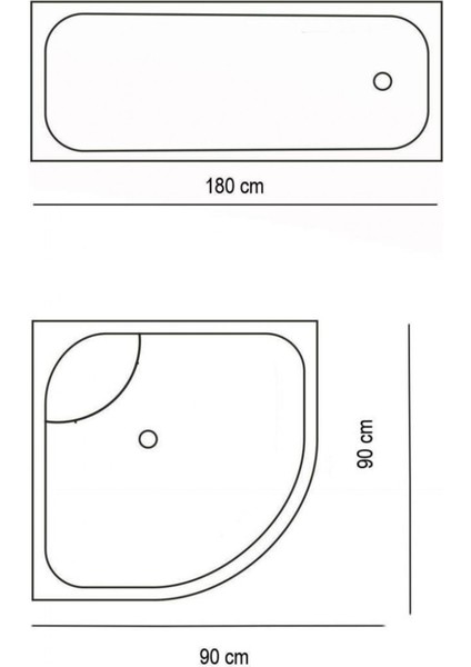 Zethome Aquarium Banyo Paspas Ve Tek Kanat Duş Perdesi 1x180x200 Cm Set