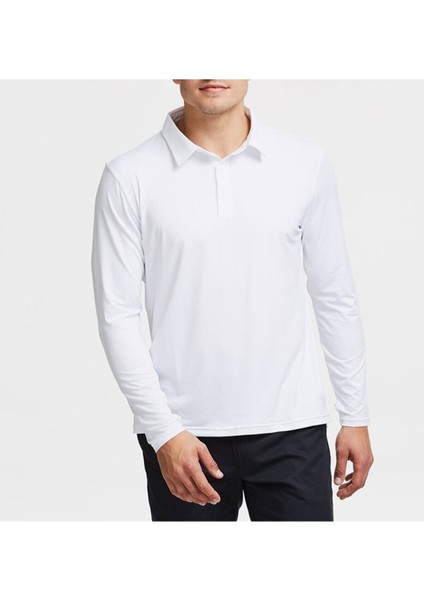 Polo Yaka Uzun Kollu Tişört Pamuklu Uzun Kol Polo Yakalı Tshirt