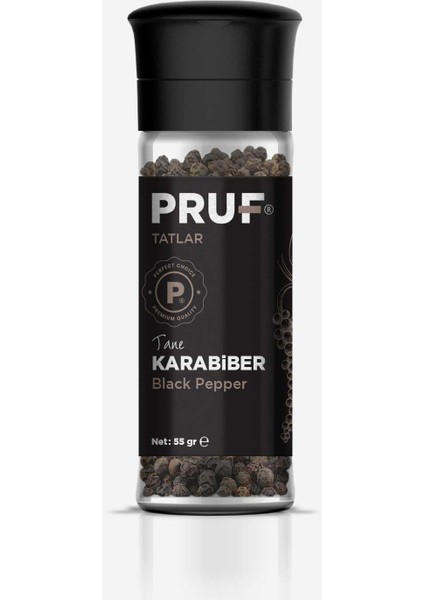 Karabiber Tane 55 Gr. Cam Şişe Değirmen Kapak