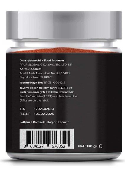Toz Kırmızı Biber 130 Gr. Cam Kavanoz fiyatları