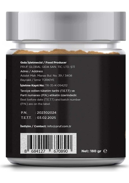 Yenibahar Toz 180 Gr. Cam Kavanoz