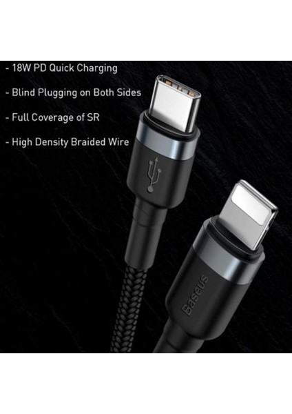 Ultra Hızlı 1 mt 18W Type-C To Iphone Şarj Kablosu Veri Aktarım Kablosu fırsatları