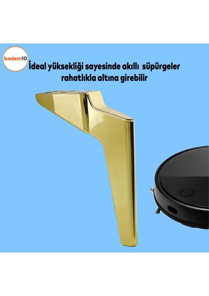 Logan Lüks Mobilya Kanepe Sehpa Tv Ünitesi Koltuk Ayağı 23 Cm Gold Altın Baza Ayakları fiyatları