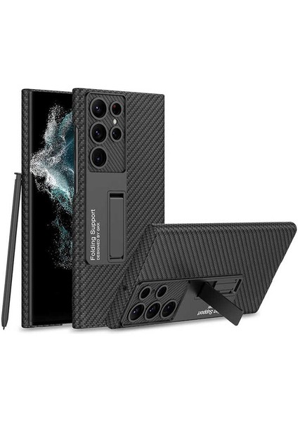 Samsung Galaxy S23 Ultra Standlı Kapak Pc Desenli Kılıf Voykıpta