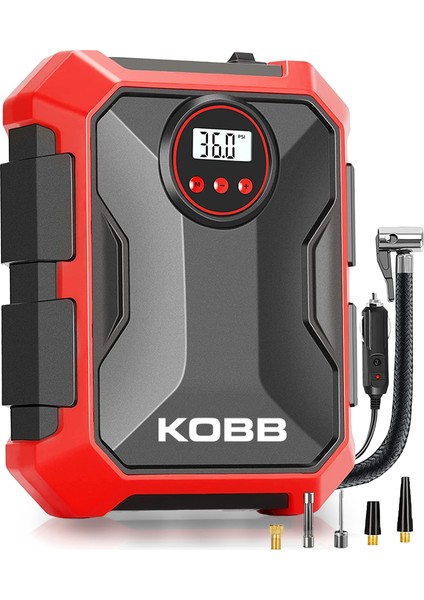 Kobb KB200 12VOLT 150 Psı Ayarlanabilir Dijital Basınç Göstergeli Hava Lastik Şişirme Pompası