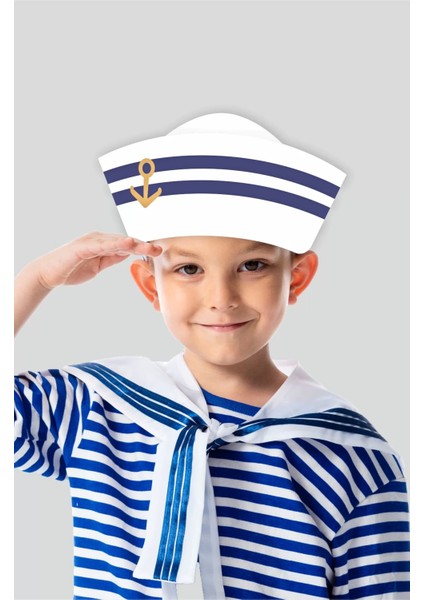 Denizci Şapkası 6'lı Doğum Günü * (Kalın Kağıt)