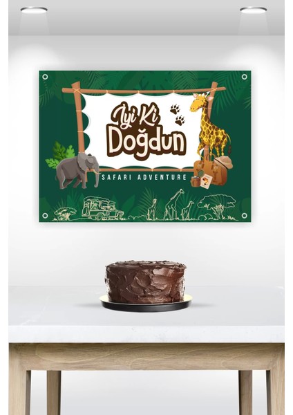 Safari Temalı Branda Afiş 50X70 cm