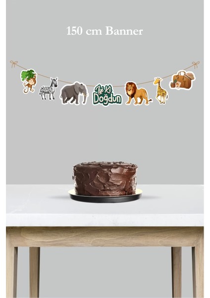 Safari Temalı Büyük Banner *kalın Kağıt 150CM