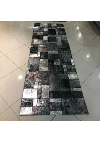 Varaklı Patchwork Doğal Dana Derisi Halı 80 x 150 cm