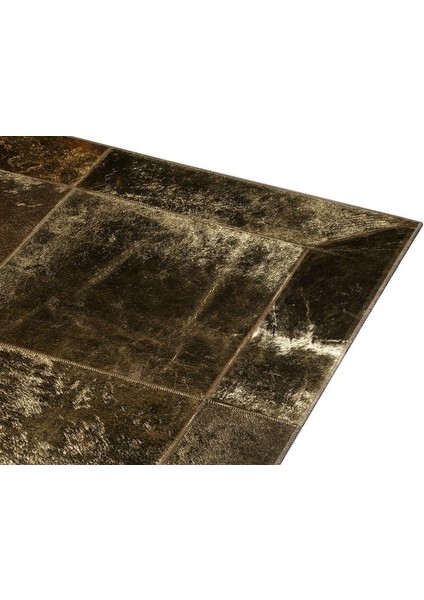 Altın Varaklı Dana Derisi Patchwork Halı 170 x 240 cm modelleri