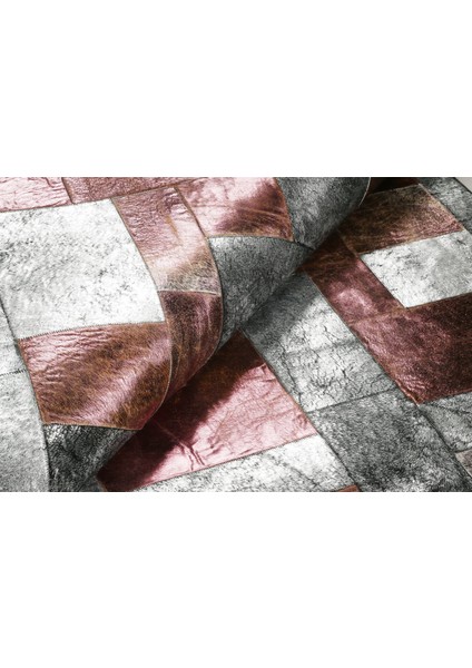 Varaklı Doğal Dana Derisi Patchwork Halı 170 x 240 cm modelleri
