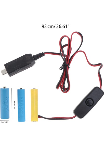 Aaa Pil Için Anahtarlı USB C Güç Kaynağı Kablosu 2 Aaa 3V Pil (Yurt Dışından) indirimleri