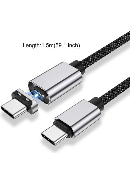 Pd 100W USB C USB Type Manyetik Kablo 5A Hızlı Şarj USB C Kablosu (Yurt Dışından)