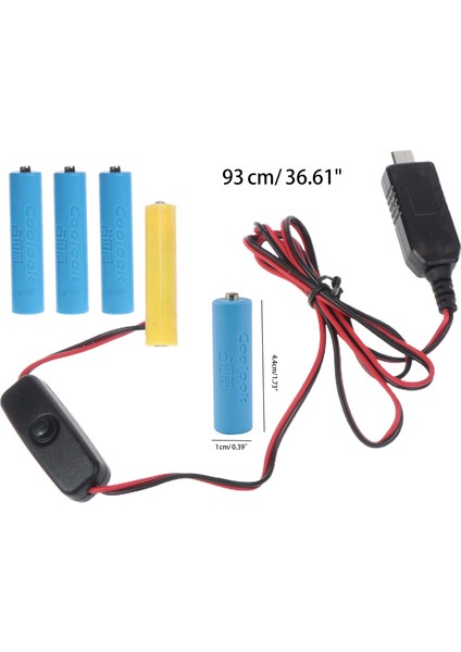 Aaa Pil Için Anahtarlı USB C Güç Kaynağı Kablosu 4 Aaa 6V Pil (Yurt Dışından) indirimleri