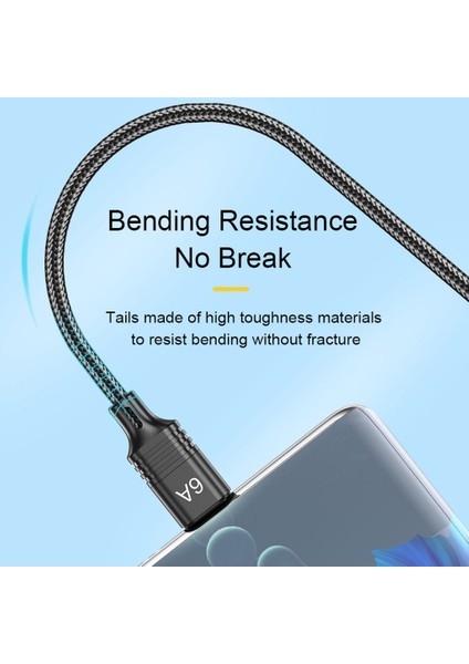 USB C USB C 66W Hızlı Şarj Kablosu Type Şarj Kablosu Telefon Tabletleri Mor (Yurt Dışından) modelleri