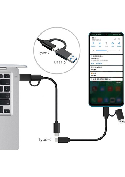USB USB C Kablosu 2 1 USB 3.0 USB A/c C Hızlı Şarj 10GBPS Veri Senkronizasyonu (Yurt Dışından)