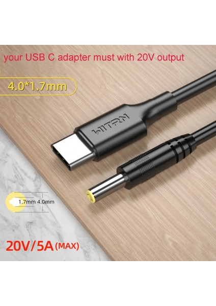 USB C Ila 20V Dönüştürücü Adaptör Kablosu 4.0x1.7mm Dizüstü Bilgisayar Defteri (Yurt Dışından) fırsatları