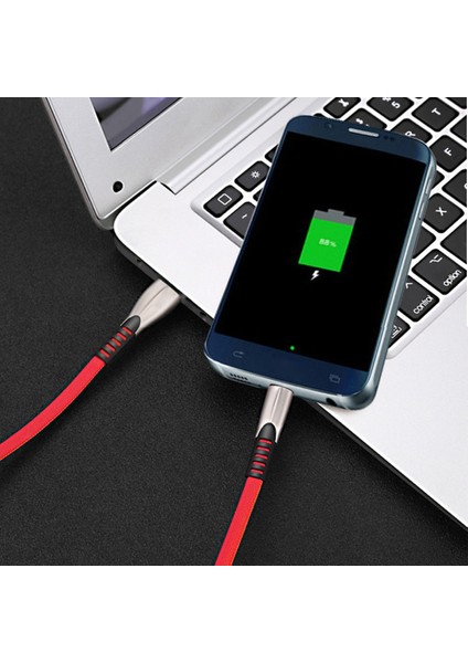 Type C Hızlı Şarj Qc3.0 Veri Senkronizasyon Kablosu Android Telefon Için Çinko Alaşım Kablosu (Yurt Dışından) modelleri