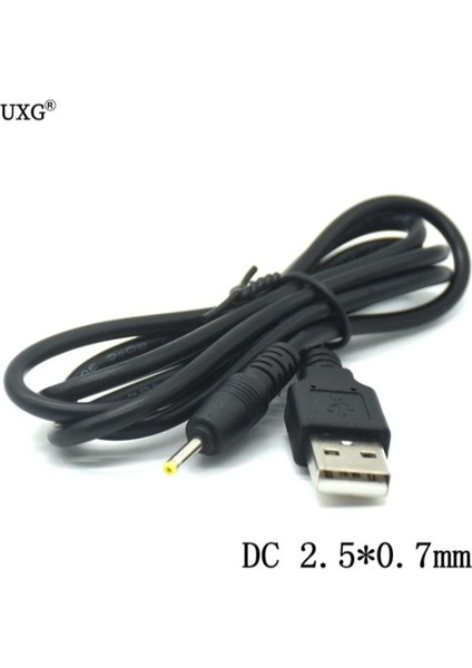 USB Dc 2.5 Mm/0.7 mm 5 Volt Dc Namlu Jack Güç Şarj Kablosu 1m Dirsek 90 Dik Açı Tasarım Dc Priz USB Kablosu