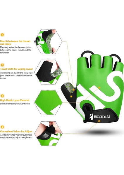 Nefes Alabilen Yarım Parmaklı Eldiven Green-S (Yurt Dışından) fiyatları