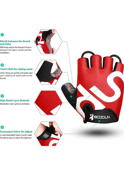 Nefes Alabilen Yarım Parmak Eldiven Red-S (Yurt Dışından) modelleri