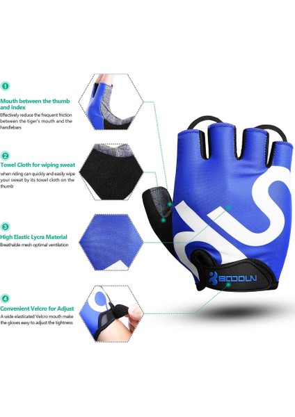 Nefes Alabilen Yarım Parmak Eldiven Blue-S (Yurt Dışından) fırsatları